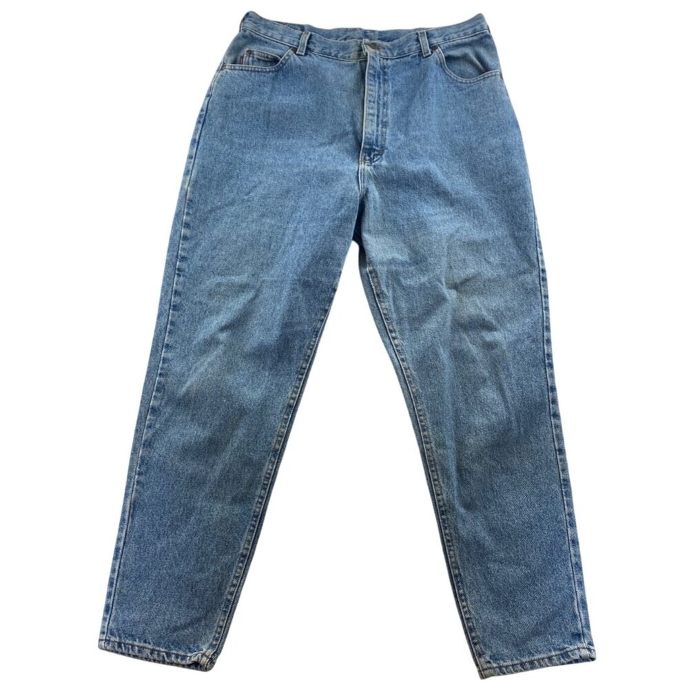 Lee Riders Womens Jeans Size 18 Medium 100% Cotton High-Waisted Blue Denim